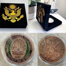 Los Angeles Lapd Police Department Copper Finish Challenge Coin With Velvet Case - $19.79