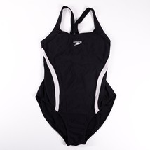 Speedo Athletic Bathing Suit One Piece Adult Women Black White Size in Photos - £12.99 GBP