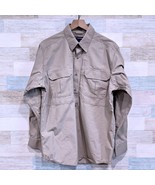 5.11 Tactical Long Sleeve Tactical Shirt Khaki Canvas Workwear 72157 Men... - £27.75 GBP