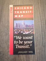 CTA Chicago Transit Authority Route Map January 1995 - $14.95