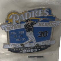 NIP Ryan Klesko San Diego Padres 2003 MLB Enamel Metal Pinback Pin Badge... - $19.79