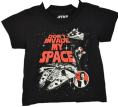 Star Wars Kids 2T Black Dont Invade My Space Mad Engine Short Sleeve T-S... - $11.08