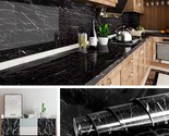 Black Marble Wallpaper, Livelynine 15.8X394&quot;, Peel And Stick Countertops... - $44.96
