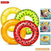 Durable 4 Pack Inflatable Fruit Floats - Perfect for Pool Parties &amp; Beac... - $50.44