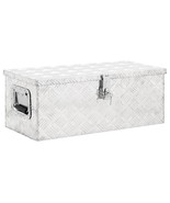 vidaXL Aluminum Storage Box 27.6&quot;x12.2&quot;x10.6&quot; Silver Finish Organizer Crate - €169,72 EUR