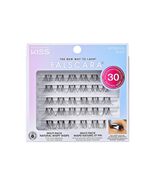 KISS Lash Extension Kit Natural Wispy Wisps 10-12-14mm Black 30 Clusters - $203.64 MXN