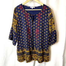 Skies Are Blue Womens Stitch Fix Embroidered Cute Shirt Top Blouse Sz M ... - $18.99