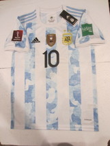 Lionel Messi Argentina World Cup Qualifiers Stadium Home Soccer Jersey 2020-2021 - £67.23 GBP