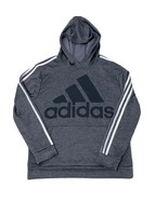 adidas Boys 3-Stripes Classic Hoodie Sweatshirt Size Large 14/16 Grey Pu... - £23.21 GBP