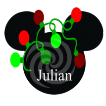Julian Font 1smp-Digital ClipArt-Mouse-Gift Tag-T shirt-Holiday-Christmas - $1.99