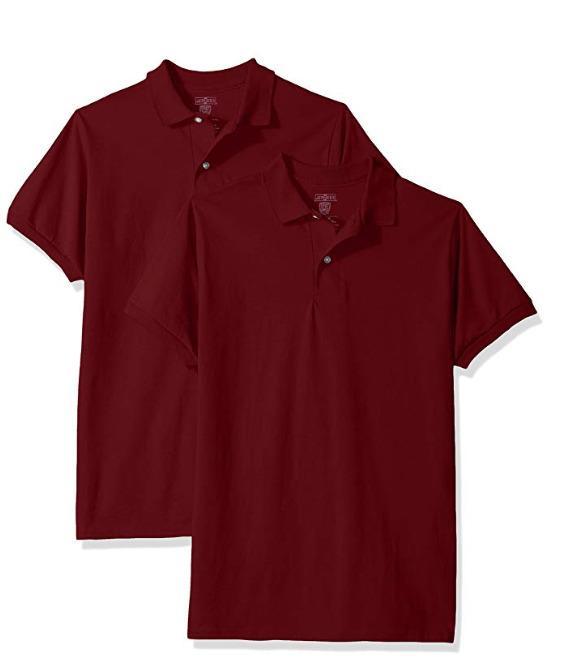 Jerzees Big Boys' SpotShield Youth Jersey Sport Shirt (2-Pack), Maroon, X-Large - $18.00