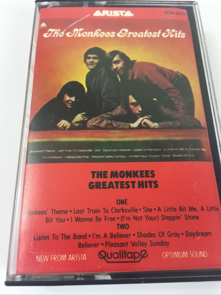 1972 The MONKEES Greatest Hits, Arista Cassette Tape 60&#39;s  Pop Music. - $7.14