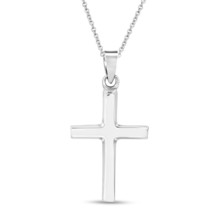 Classic and Timeless Vintage Sterling Silver Cross Dangle Necklace - £15.52 GBP