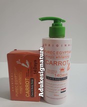 Purec egyptian magic whitening carrot lotion.spf 20.300ml and soap - £45.50 GBP