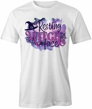 Resting Witch Face T Shirt Tee Short-Sleeved Cotton Halloween Clothing S1WCA537 - £16.53 GBP+