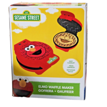 Sesame Street Elmo Waffle Maker Round Face Red Non-Stick Uncanny Brands - £14.73 GBP