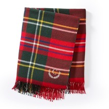 Mark And Graham - Italian Plaid Throw Blanket - Monogramed A - Red Tartan Plaid - £31.31 GBP