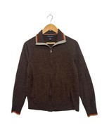 Banana Republic Cardigan Sweater Mens Medium Brown Extra Fine Merino Woo... - $47.37 CAD