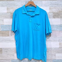 Vineyard Vines Island Luxe Polo Shirt Blue Golf Casual Pima Cotton Mens ... - £27.12 GBP