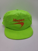 Vintage Newport Cigarette Hat Neon Green with Orange Logo - Snap Back - £11.09 GBP