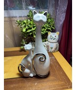 ceramic figurines of cute cats - $95.00