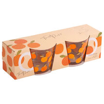 Fresh Picks Set of 2 OrangesGlass Coffee Mugs 13oz - $36.14