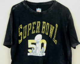 Denver Broncos Shirt Adult Large Black Yellow Super Bowl 50 NFL Football Mens - £15.81 GBP