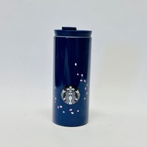 Starbucks Blue Cherry Blossom Petal Sakura Stainless Steel Logo Tumbler 12 Oz - £94.17 GBP