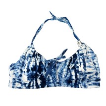 Bikini Top XL 16-18 Tie Dye bathing suit blue keyhole women&#39;s New swimsuit - $11.88