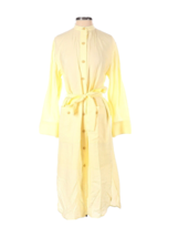 NWT Vince Belted Button Down Midi in Sun Creme Yellow Lightweight Shirt ... - £65.31 GBP