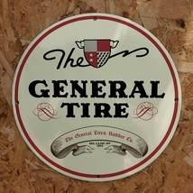 Vintage 1943 The General Tire And Rubber Company Porcelain Gas &amp; Oil Pump Sign - £98.20 GBP