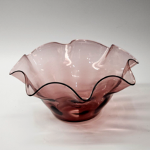 Amethyst Crystal Art Glass Bowl 11&quot; - UNKNOWN MAKER, But Very Possibly S... - $49.67