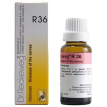 3x Dr Reckeweg Germany R36 Nervous Disease Drops 22ml | 3 Pack - £19.87 GBP