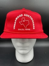 Vtg Trucker Hat Underwood Auctioneers Farming Idalou Texas Cap Snapback ... - £10.65 GBP