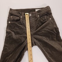 Rag & Bone Women’s Olive Velvet Zipper Leg Corduroy Pants Size 25 Made In USA image 7