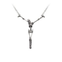 Alchemy Gothic P722  Alter Orbis Necklace Pendant Skeleton Hanging  Cross - £30.85 GBP