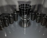 Faberge Metropolitan Black Crystal Buckets with 8 Tall Glasses - $4,500.00