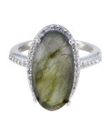 Handcrafted Jewelry Labradorite Silver Rings For Birthday Gift AU - $24.79