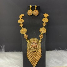 Wando India Dubai Jewelry Set For Women Necklace/Earrings Jewelry Sets For Women - £42.44 GBP