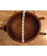 Woodcroftery Wheel Barrow Wood Bowl 14&quot; Long Signed MCM Display Nuts Candy - $387.45 MXN