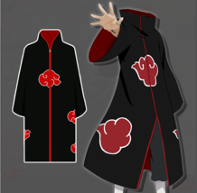 Naruto Shippuden, Akatsuki Cloak Anime Cosplay Costume Unisex Ninja, Hal... - £31.96 GBP