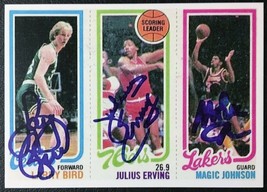 1980-1981 Topps Larry Bird - Magic Johnson Rookie Reprint - Facsimile Autographs - £1.98 GBP