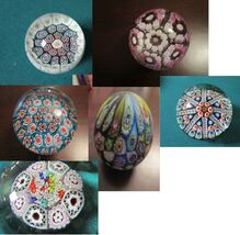 Paperweight Thousand Flowers Italy Murano Millefiore  PICK ONE^ - $103.85 CAD