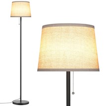 Floor Lamp For Living Room, Modern Standing Lamps With Linen Shade, Simple Desig - £34.78 GBP