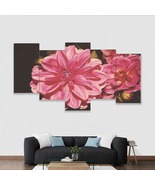 Multi-Piece 1 Image Pink Floral Shabby Chic Ready To Hang Wall Art Home ... - $99.99