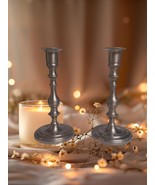 Vintage Baldwin Pewter Candlestick Pair   6-3/4&quot; H  EUC Forged in USA - $54.94 CAD
