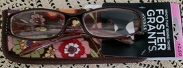 FOSTER GRANT +2.50 ~ BROWN FRAME READING GLASSES ~ ASHLEY ~ PL1113 ~ R6 - £17.91 GBP