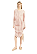 Nina Parker Trendy Plus Size Printed Side-Ruched Dress Size 1X Tan - $19.79