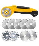 45Mm Rotary Cutter With 9Pcs Extra Blades Automatic Fabric Roller Cutter... - £21.93 GBP