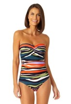 Anne Cole Women&#39;s Standard Twist Front Shirred One Piece 16 DEFECT - $64.15